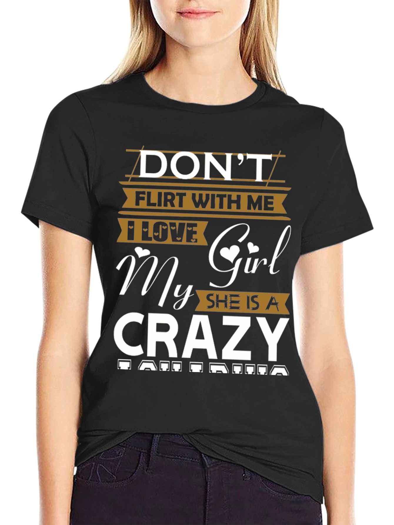 Dont Flirt Crazy Girl T-Shirt