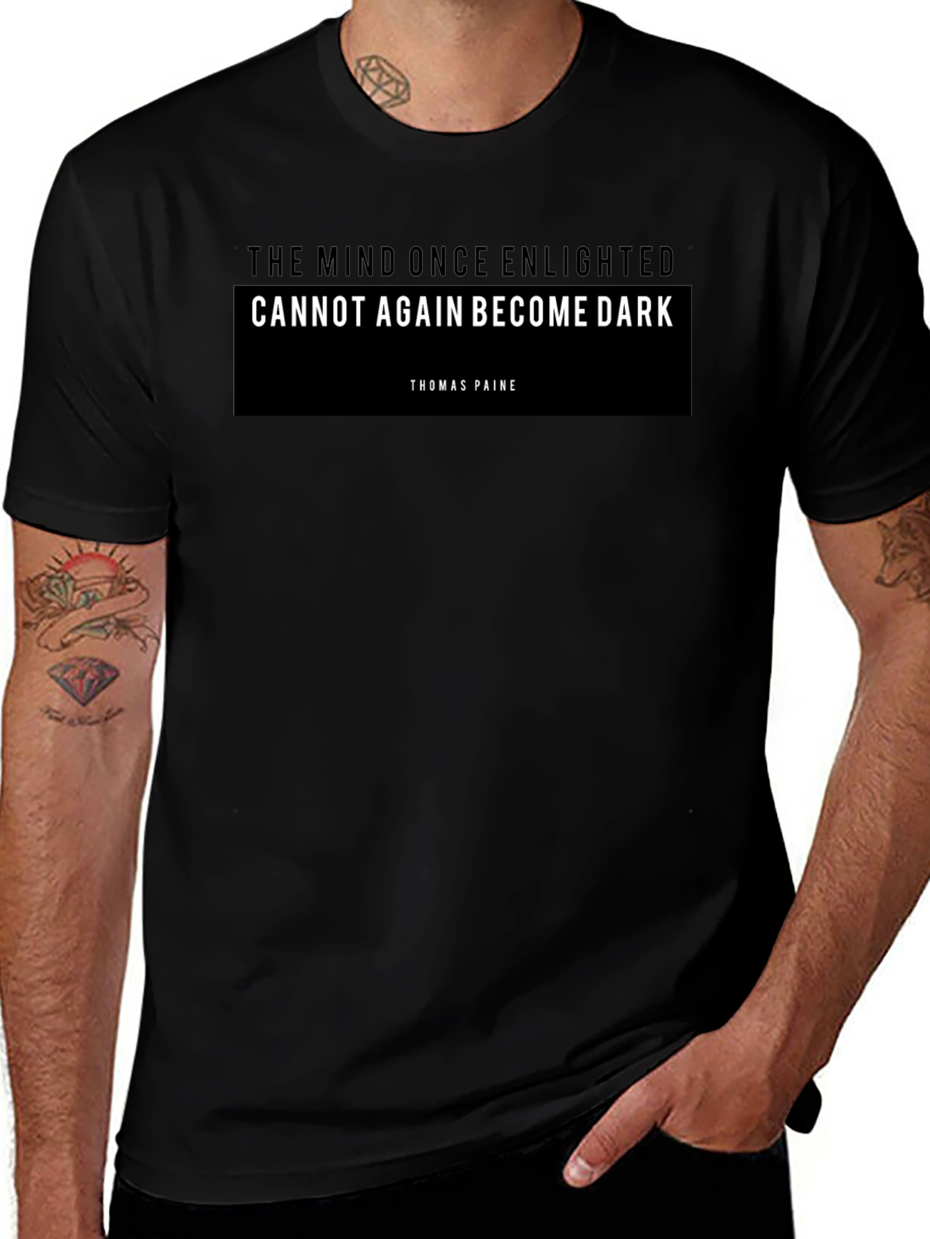 Enlightened Mind T-Shirt - Thomas Paine Quote