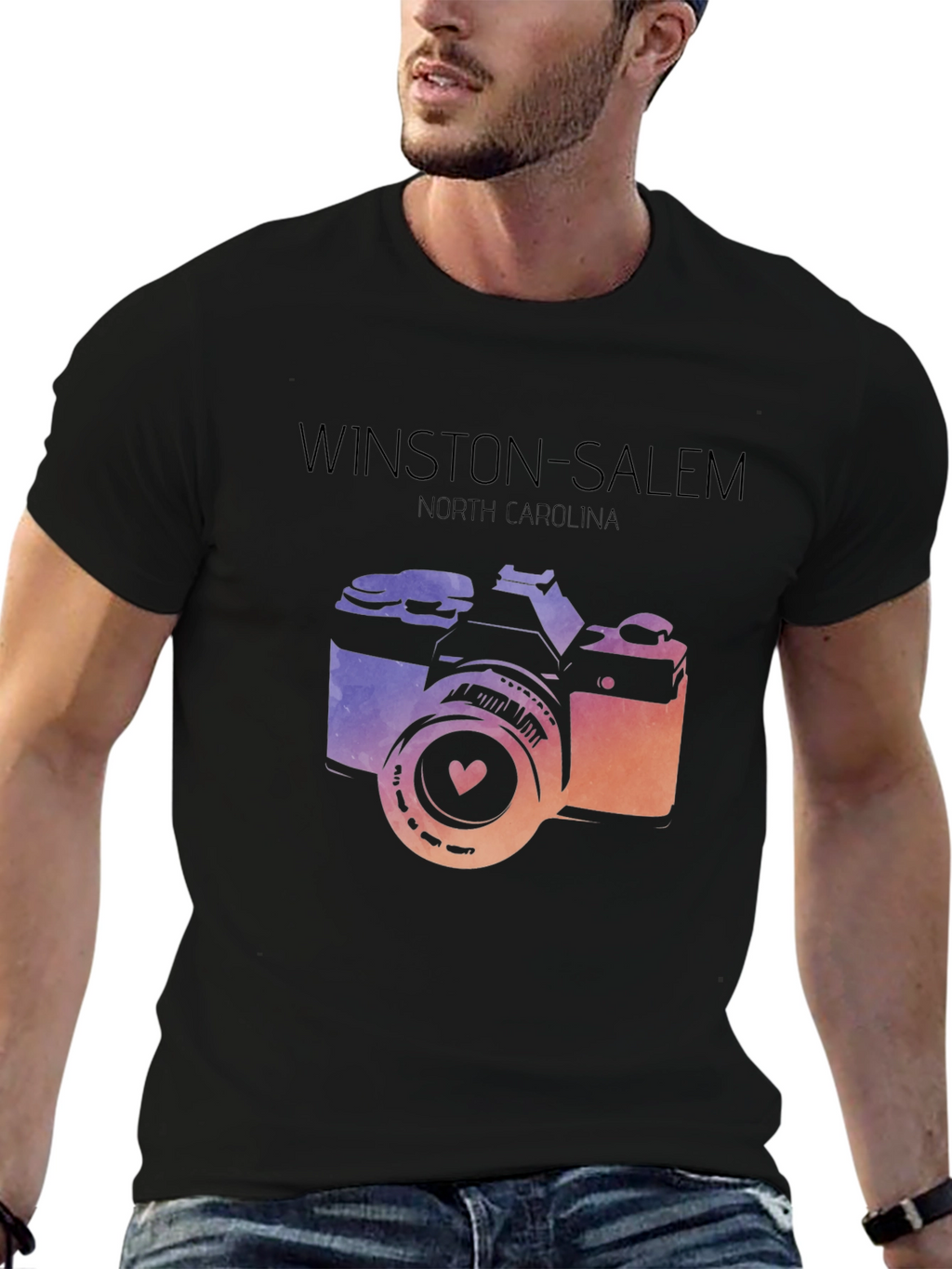 Winston-Salem NC Camera Graphic Tee