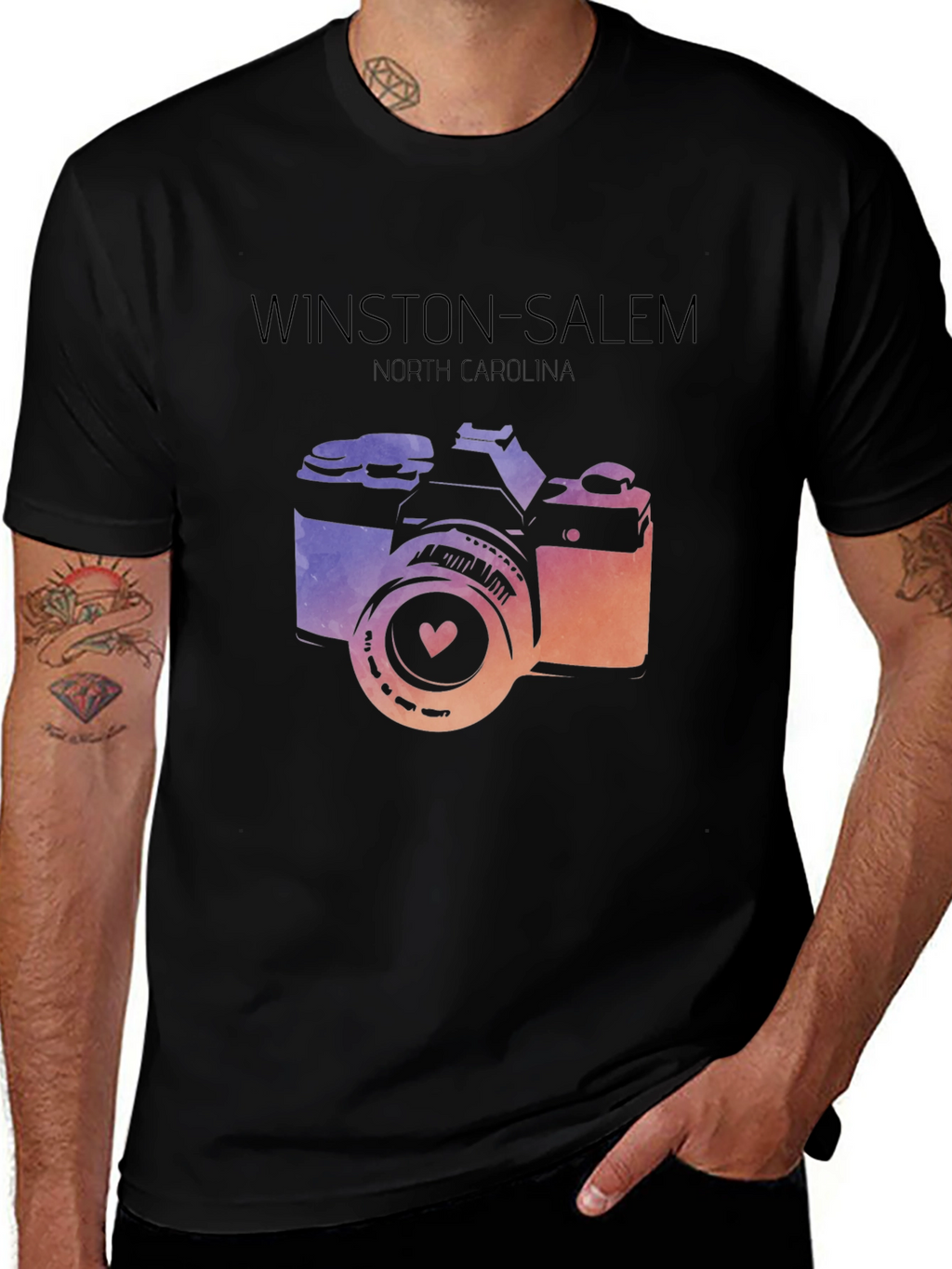 Winston-Salem NC Camera Graphic Tee