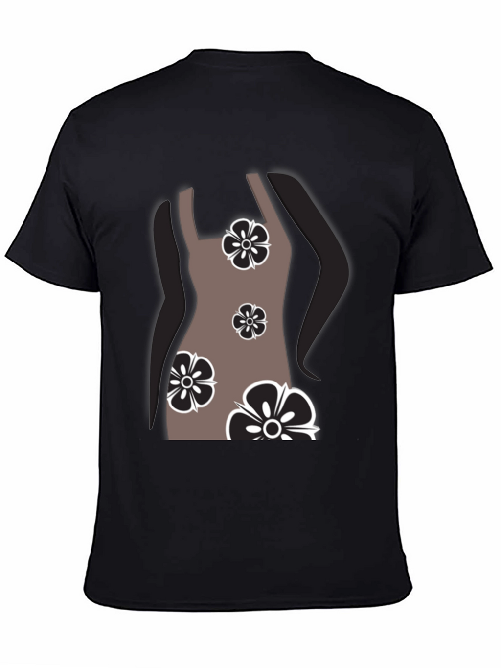 Floral Dress Graphic T-Shirt - Stylish Casual Wear