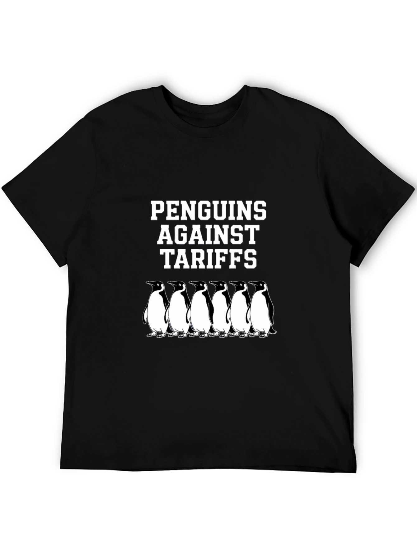 Penguins Against Tariffs Graphic T-Shirt