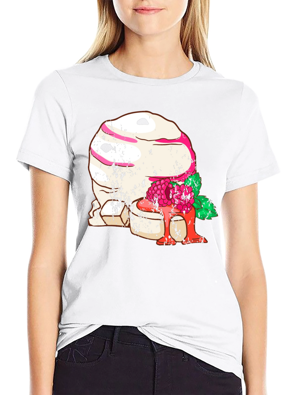Mummy Raspberry Graphic Tee - Black Cotton T-Shirt