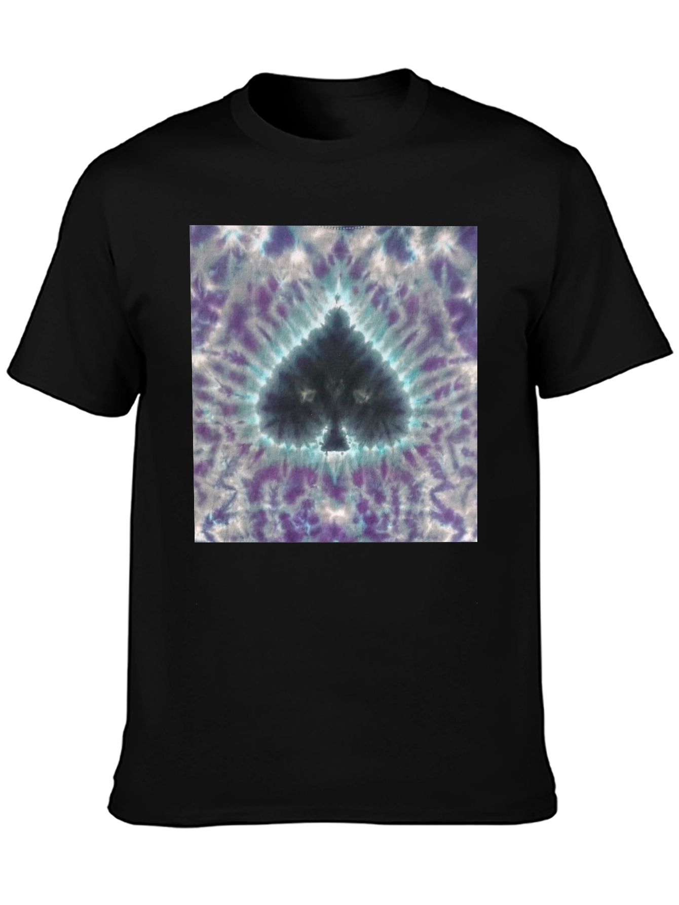 Tie-Dye Spade Graphic T-Shirt