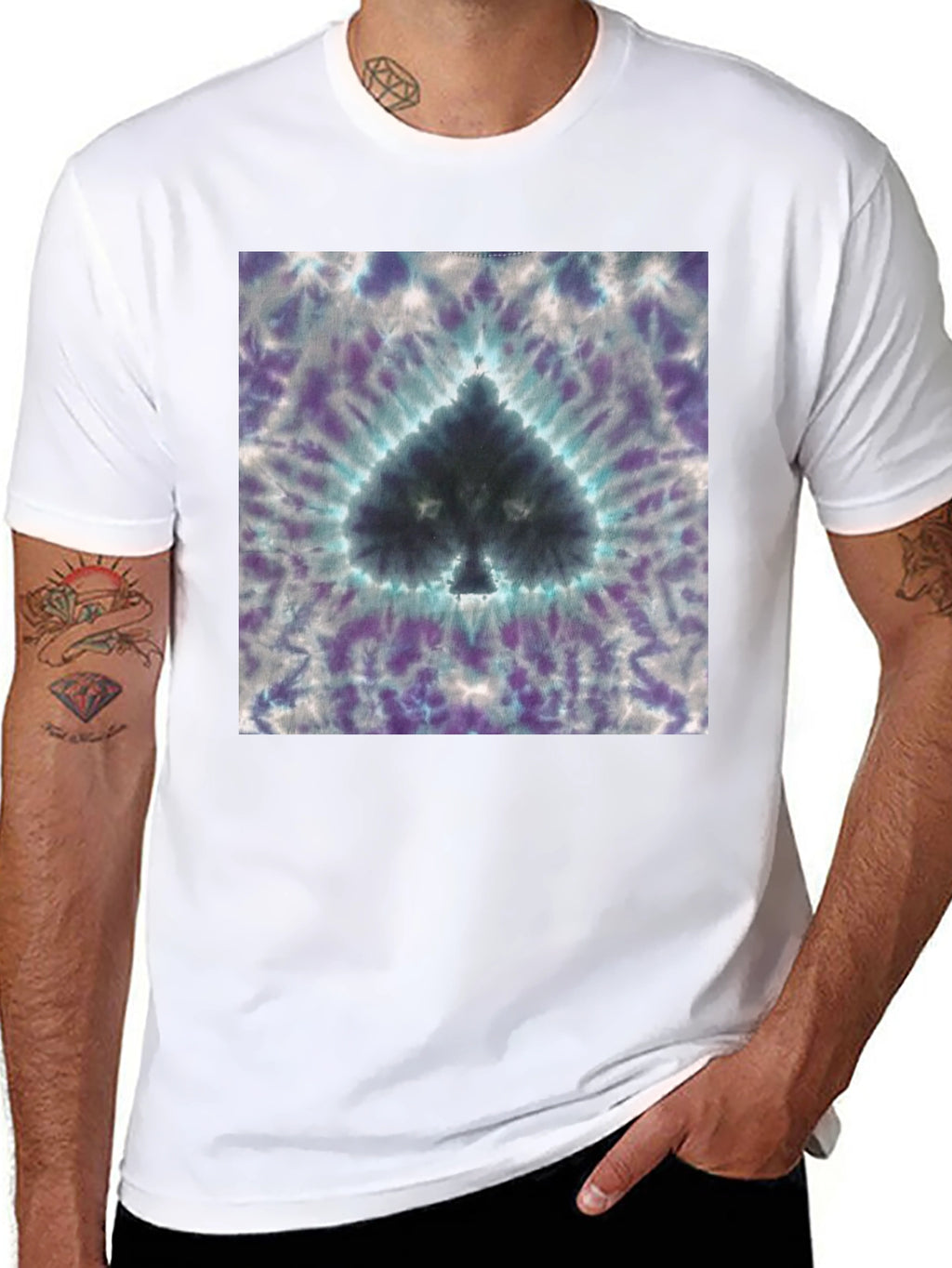 Tie-Dye Spade Graphic T-Shirt