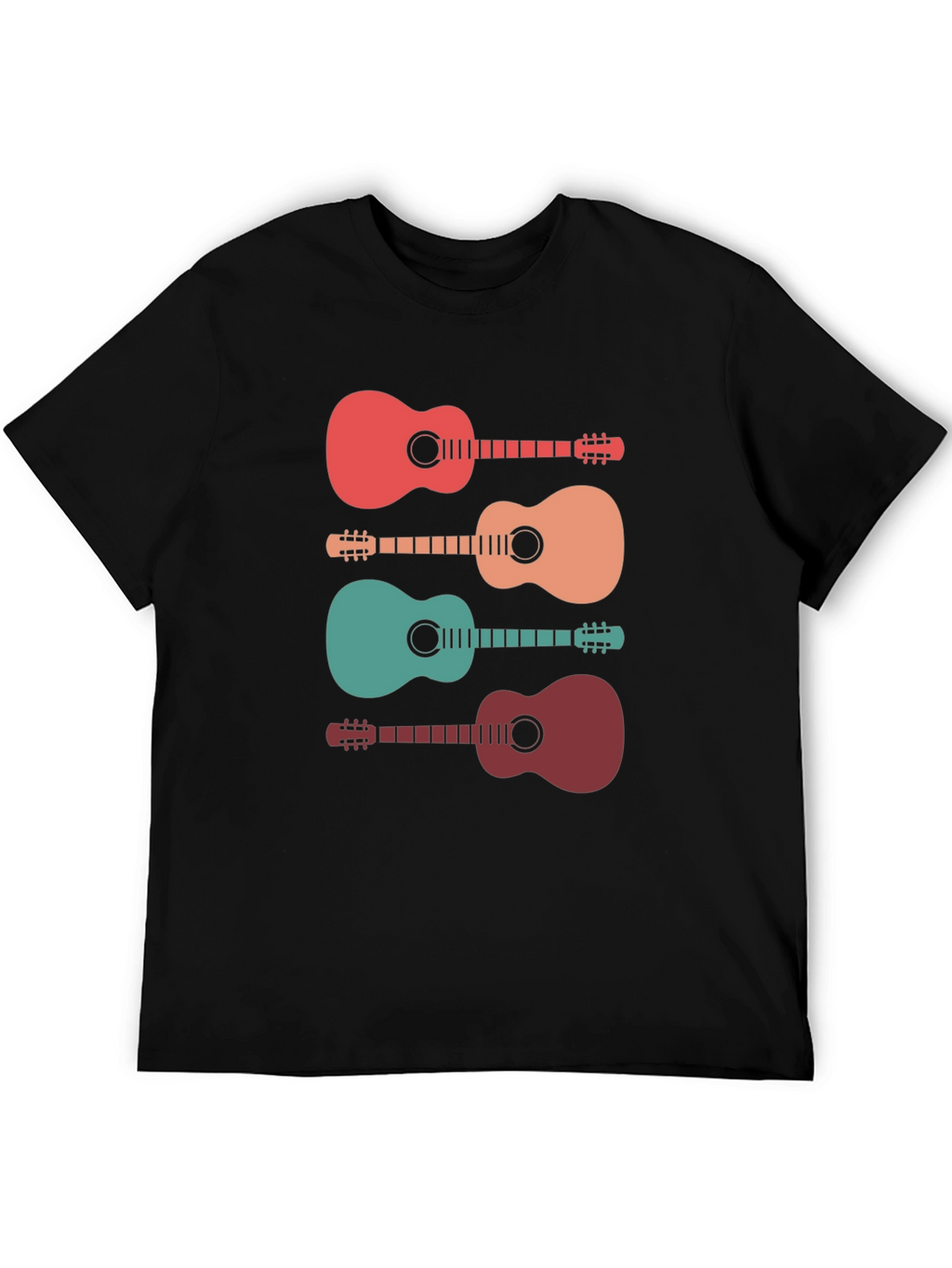 Retro Guitar T-Shirt - Music Lover Tee