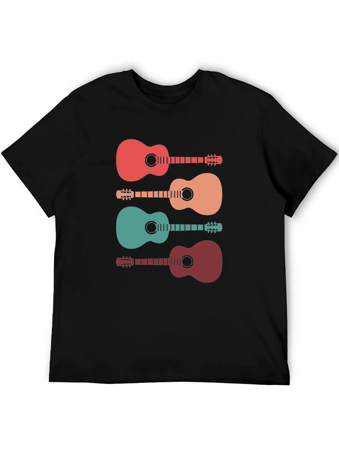 Retro Guitar T-Shirt - Music Lover Tee