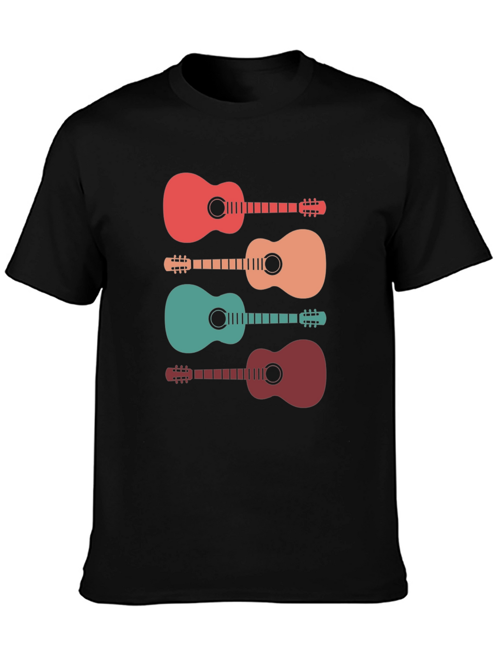 Retro Guitar T-Shirt - Music Lover Tee