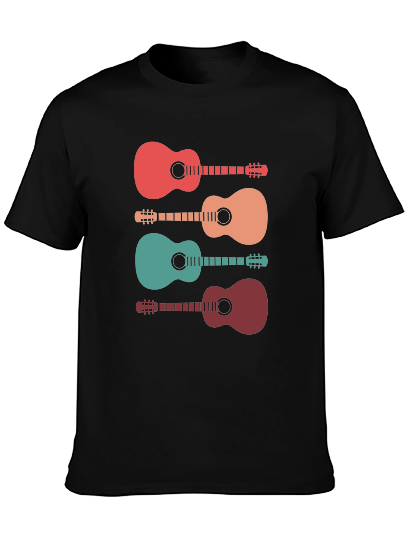 Retro Guitar T-Shirt - Music Lover Tee