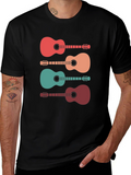 Retro Guitar T-Shirt - Music Lover Tee