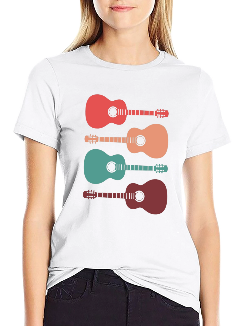 Retro Guitar T-Shirt - Music Lover Tee