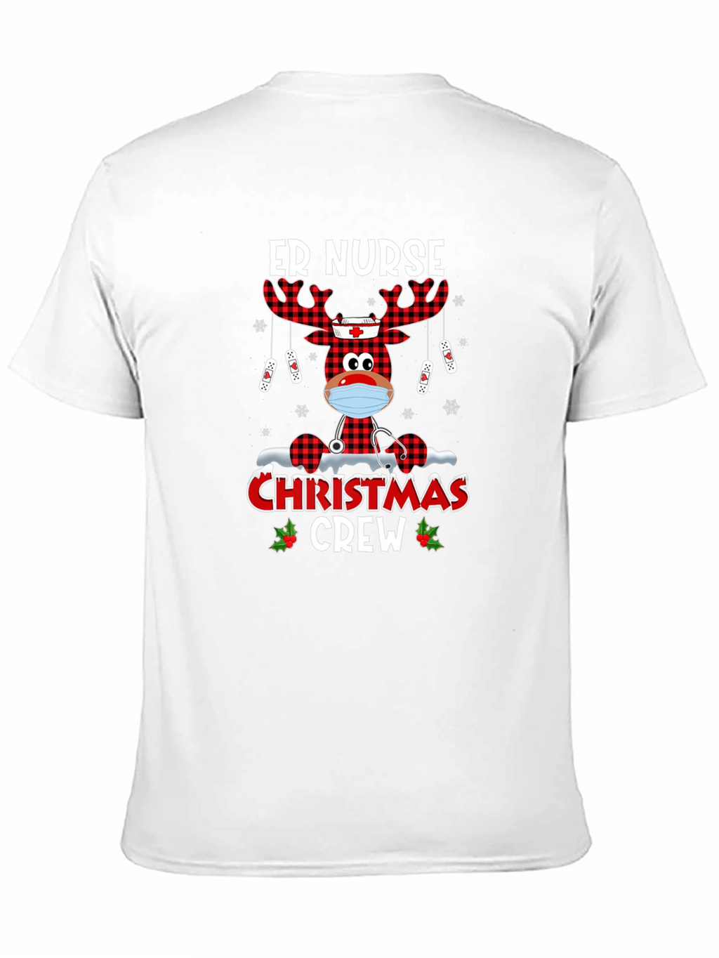 ER Nurse Christmas Crew Graphic Tee