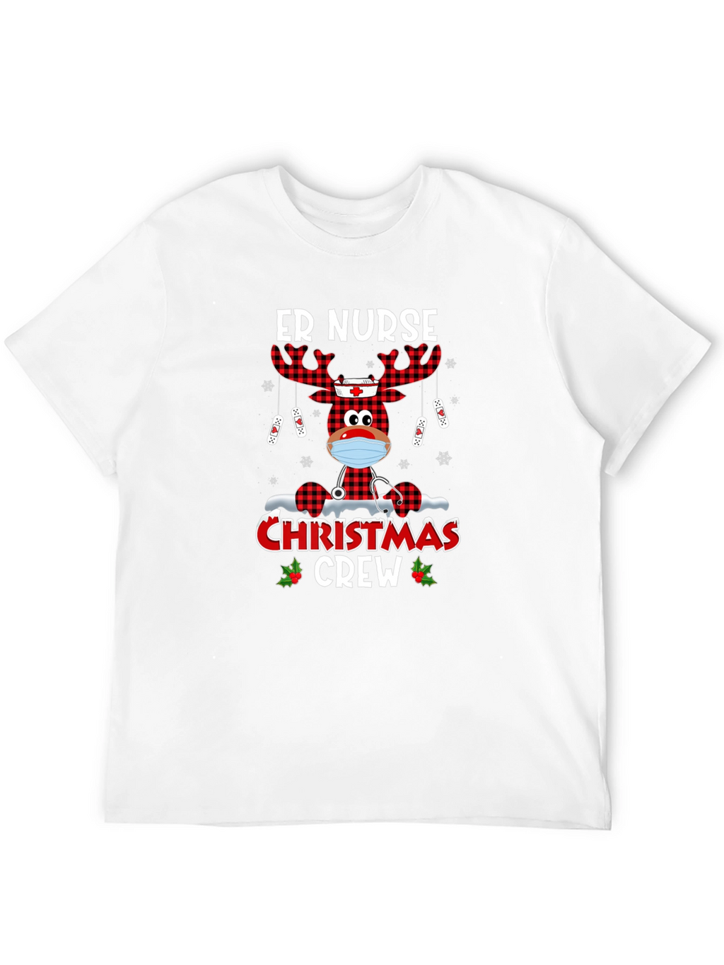 ER Nurse Christmas Crew Graphic Tee