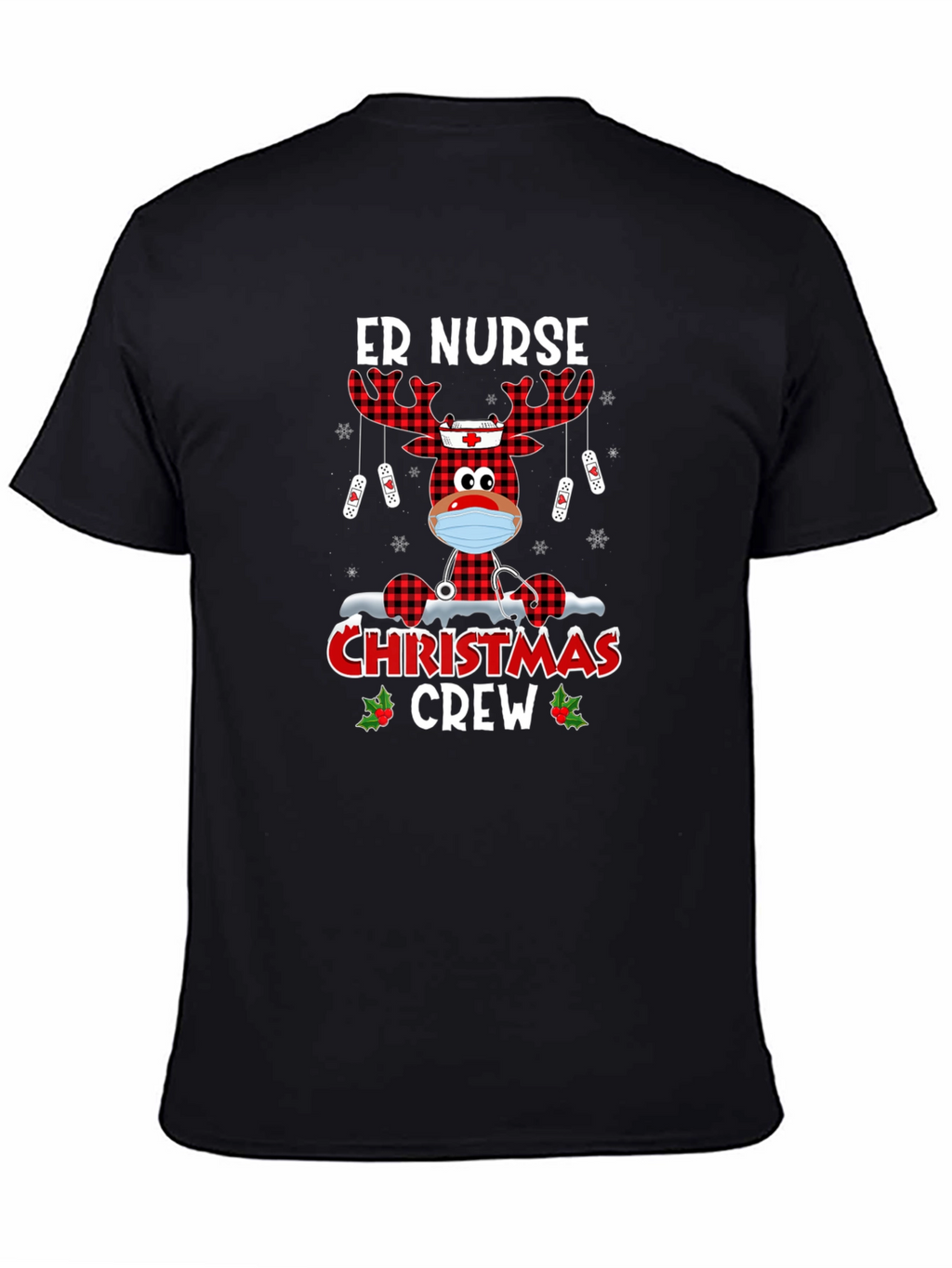 ER Nurse Christmas Crew Graphic Tee