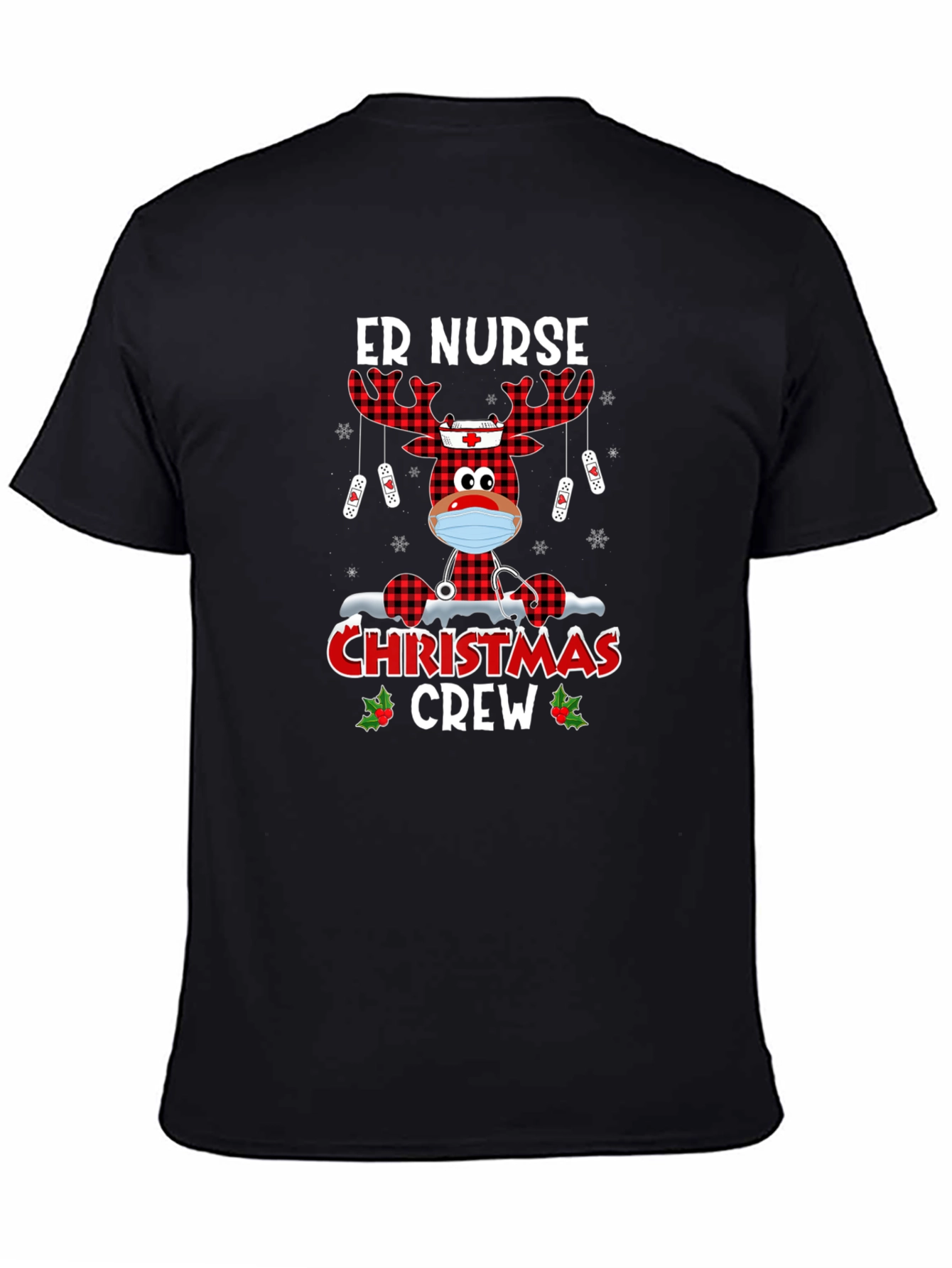 ER Nurse Christmas Crew Graphic Tee