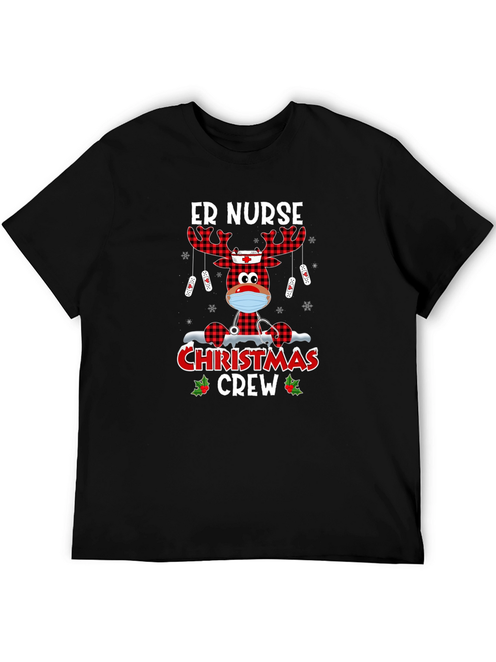 ER Nurse Christmas Crew Graphic Tee