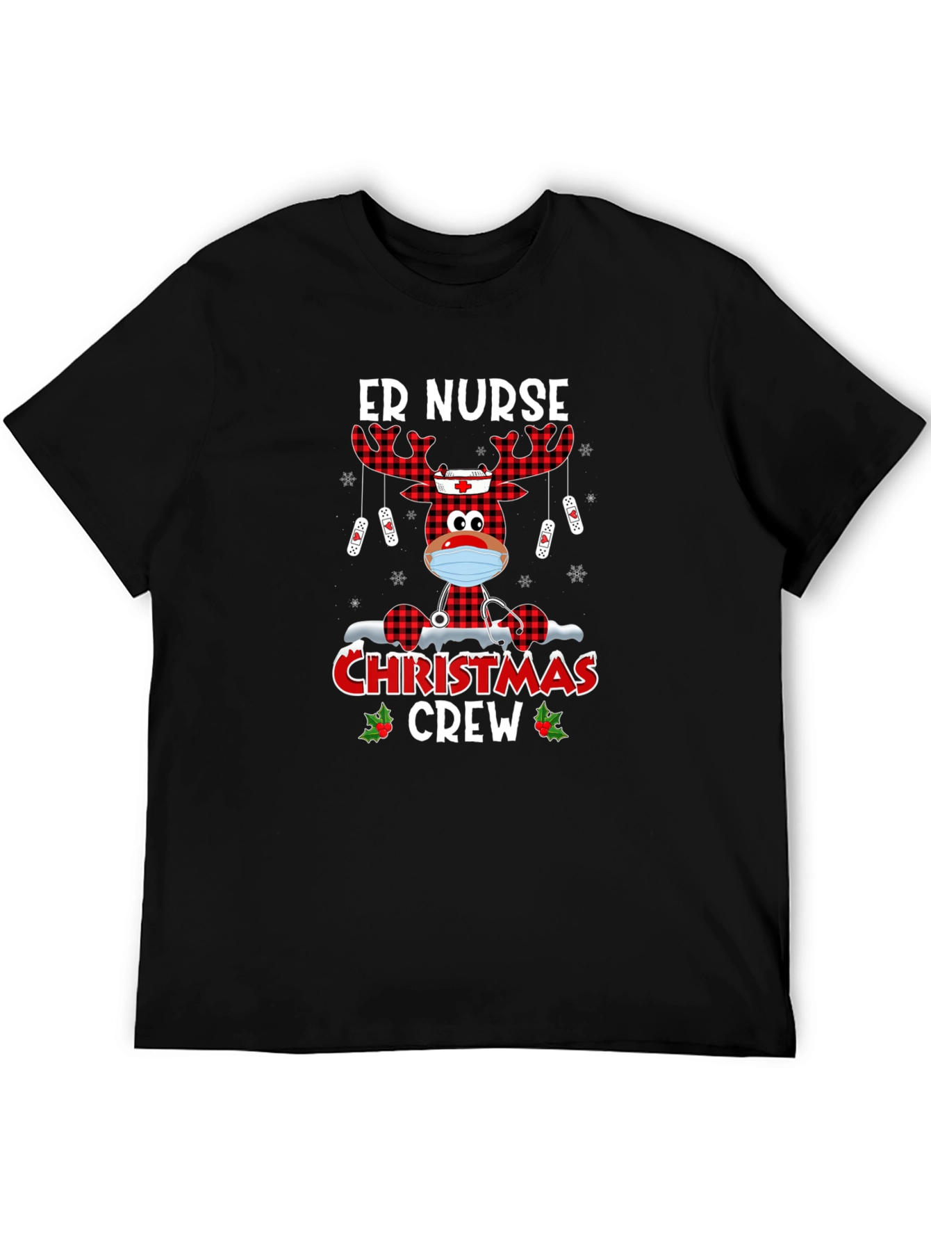 ER Nurse Christmas Crew Graphic Tee