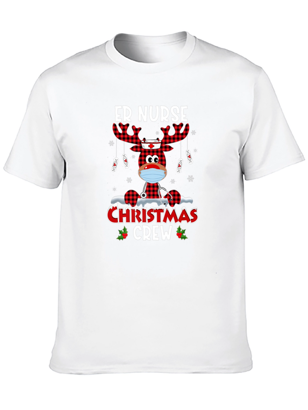 ER Nurse Christmas Crew Graphic Tee