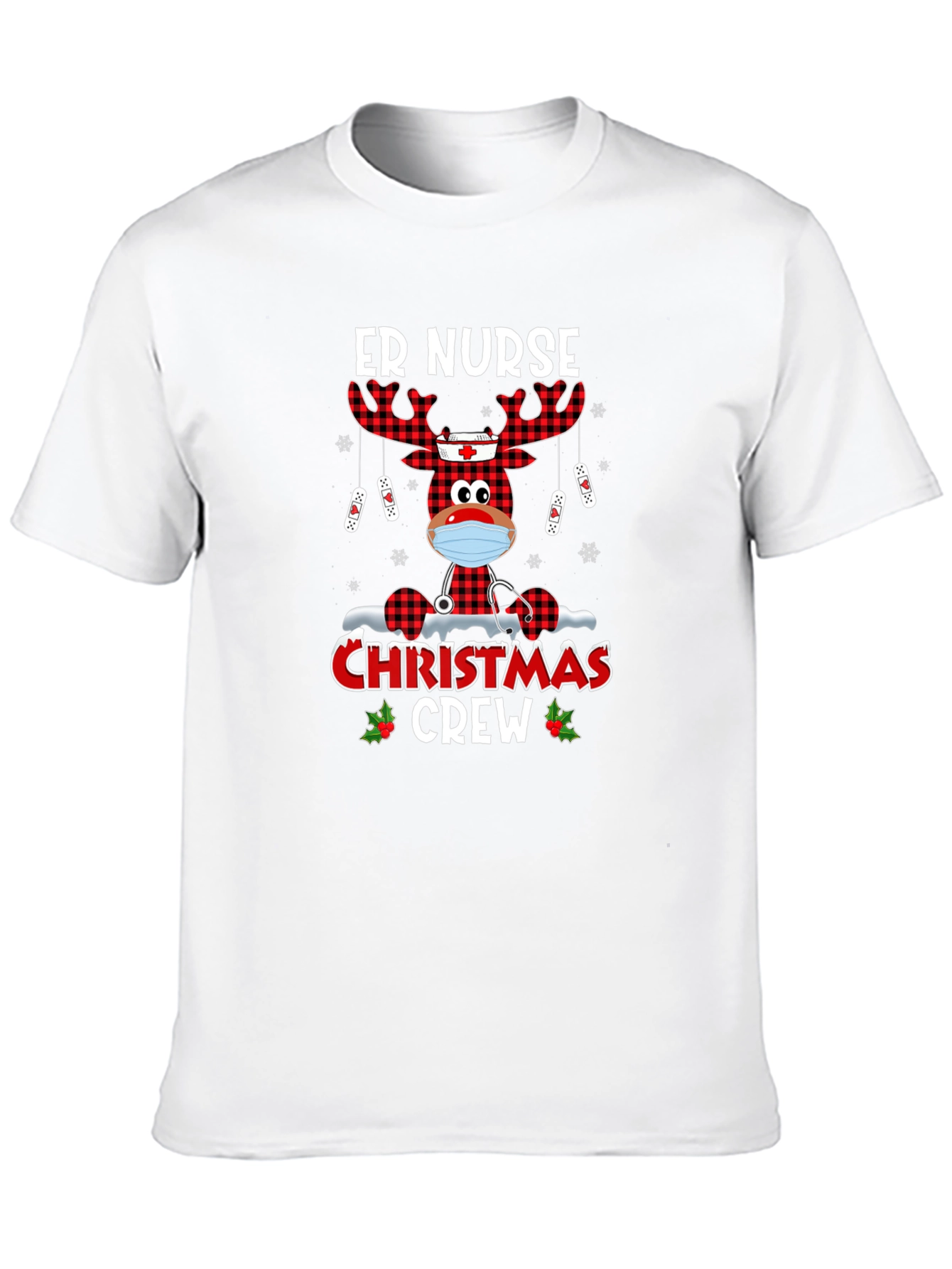 ER Nurse Christmas Crew Graphic Tee
