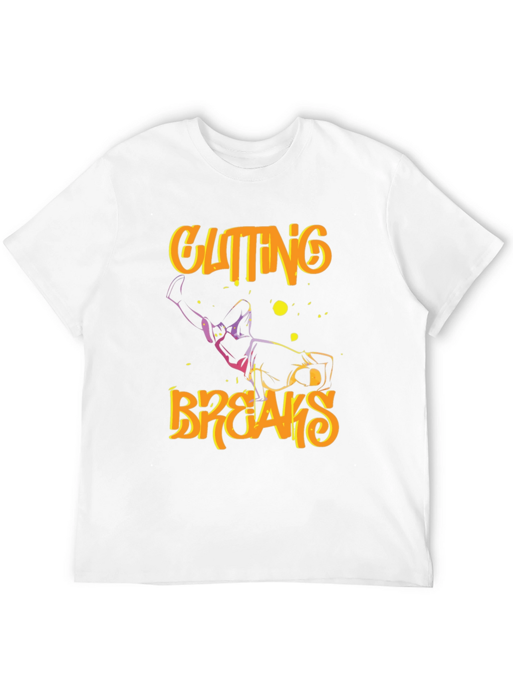 Cutting Breaks Graphic Print Black T-Shirt