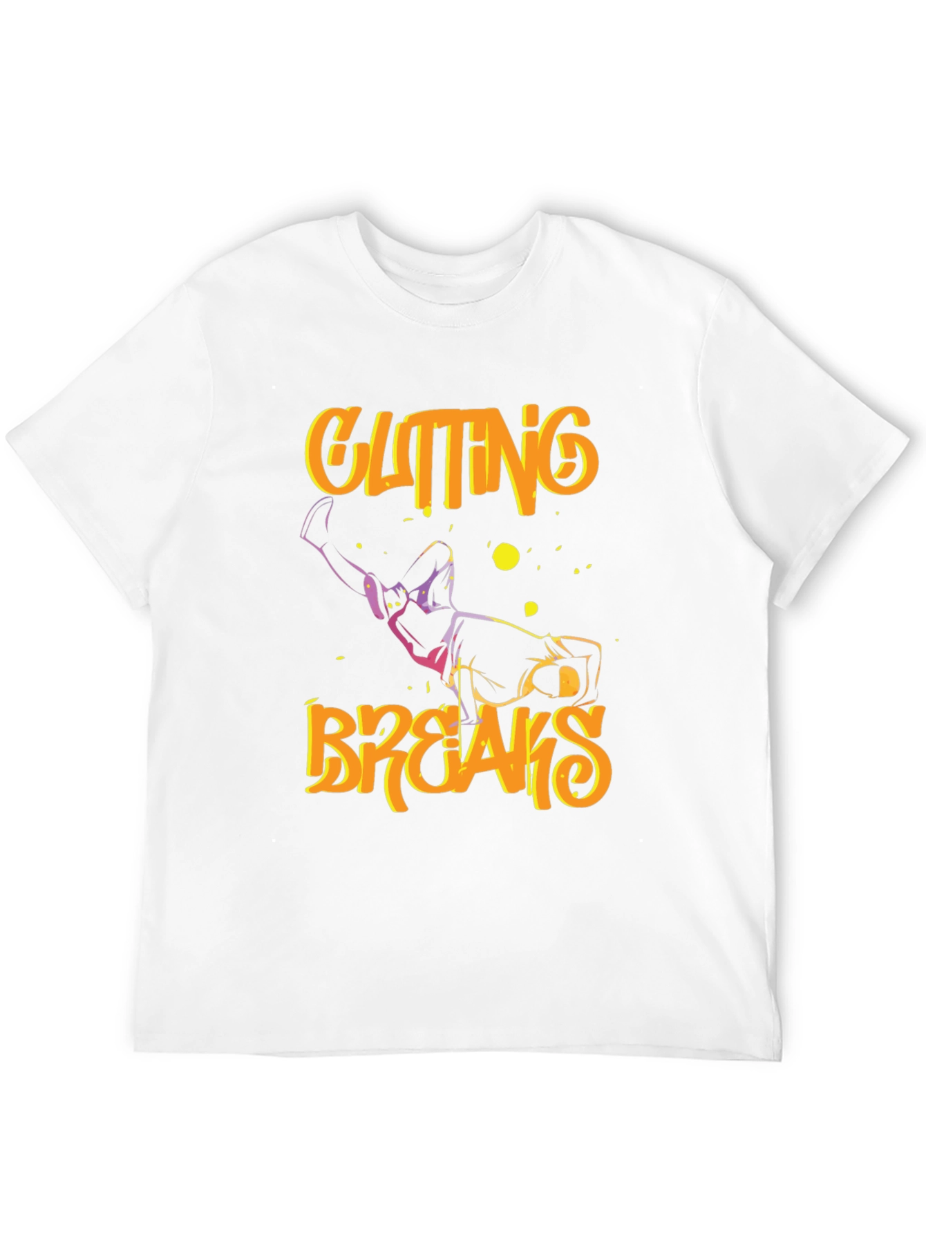 Cutting Breaks Graphic Print Black T-Shirt