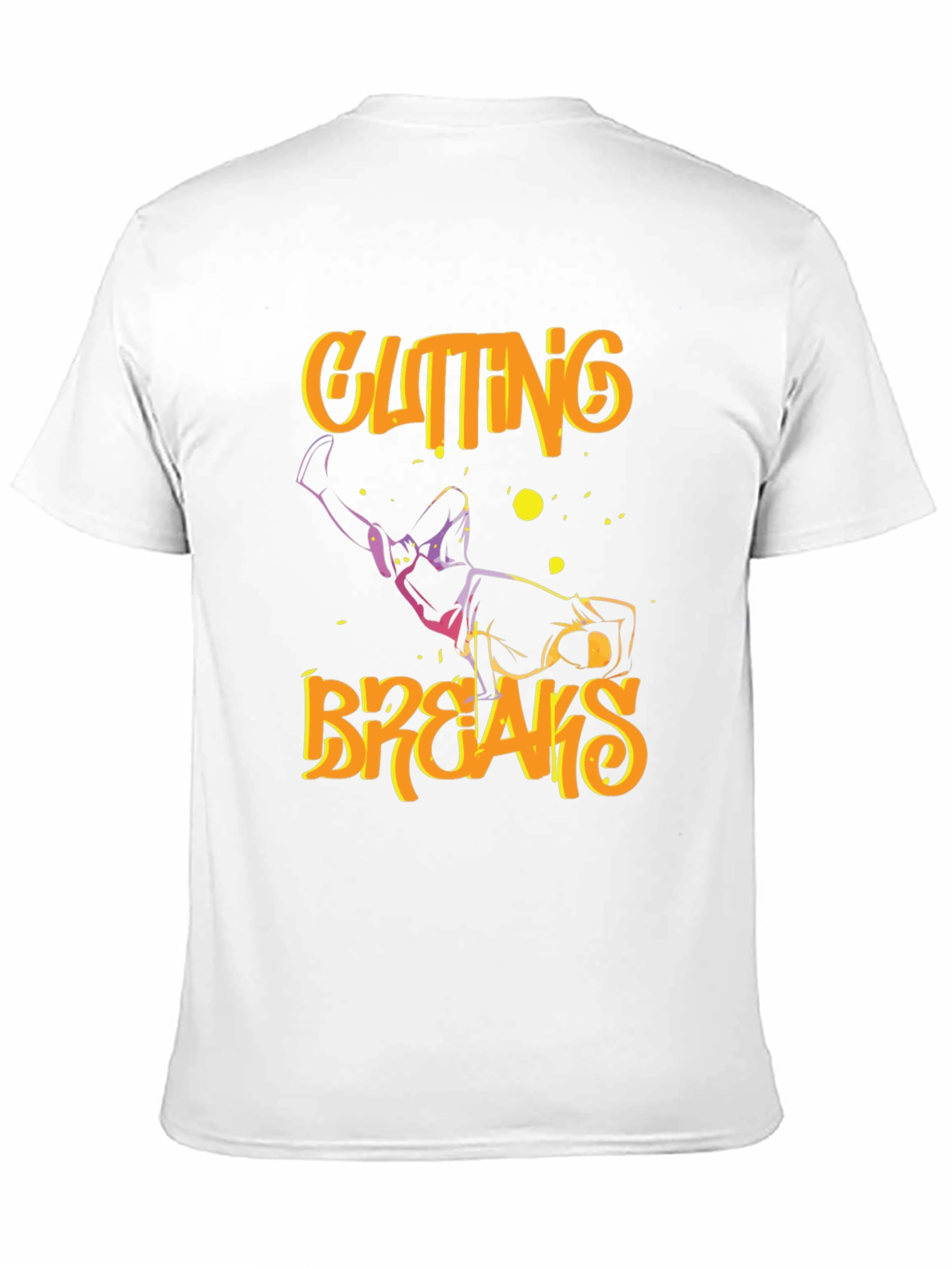 Cutting Breaks Graphic Print Black T-Shirt