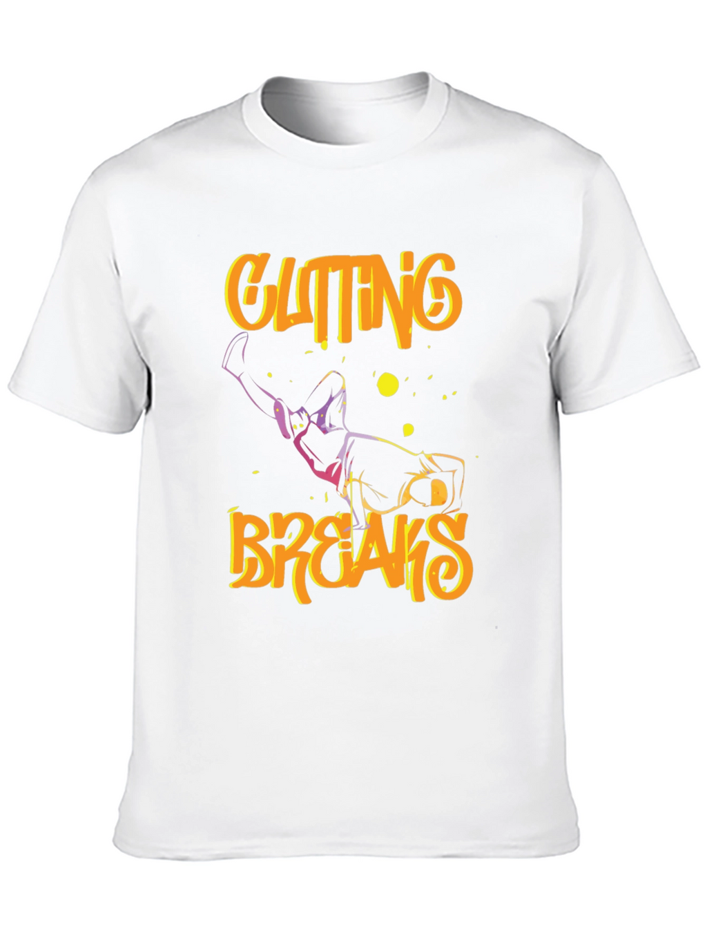 Cutting Breaks Graphic Print Black T-Shirt