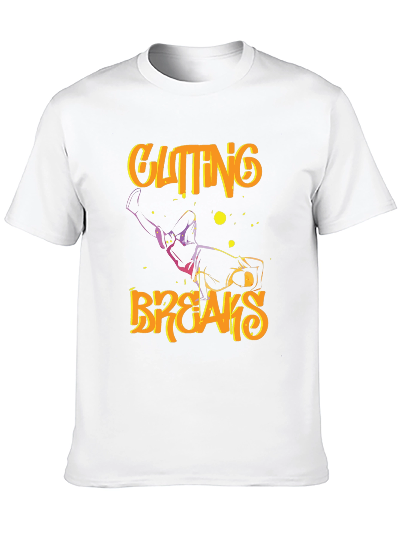 Cutting Breaks Graphic Print Black T-Shirt