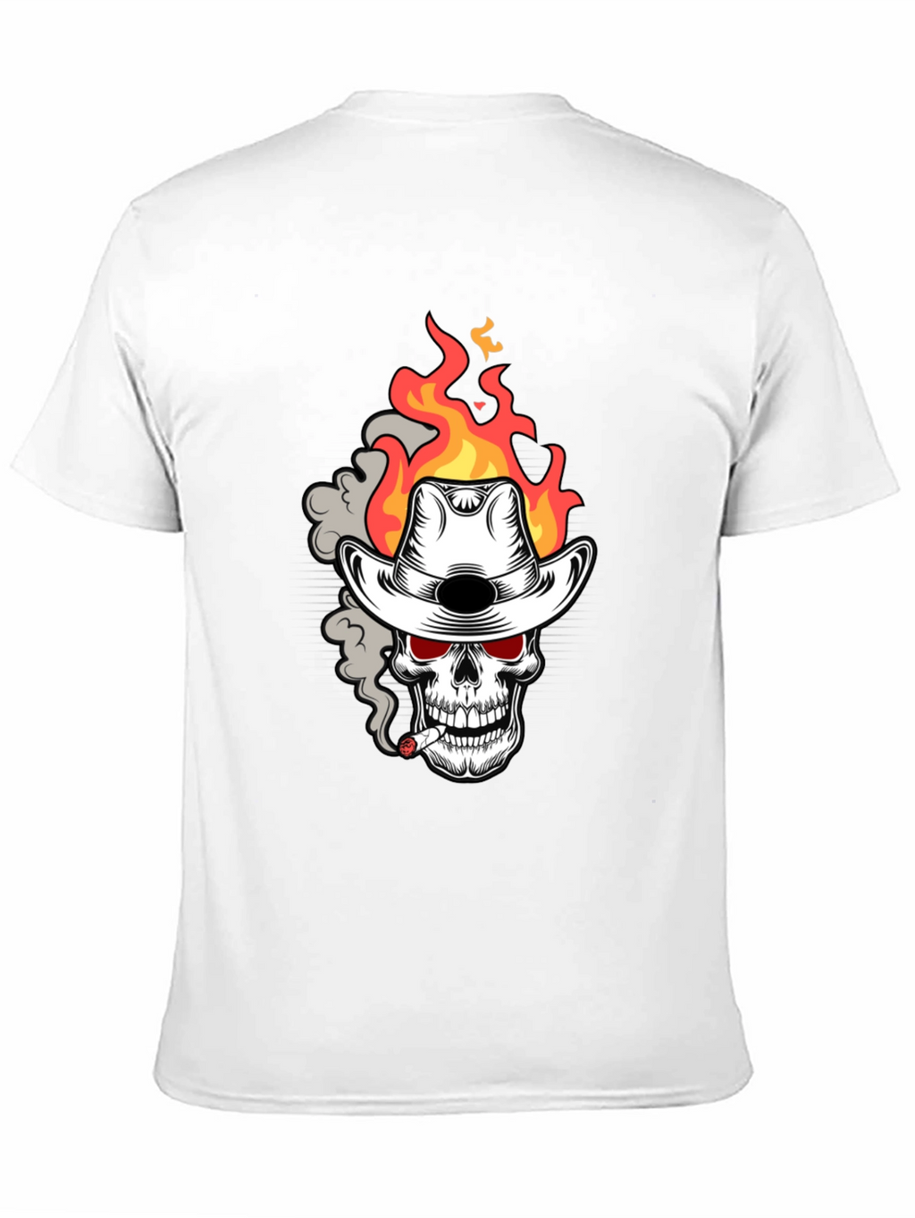 Flaming Skull Cowboy T-Shirt