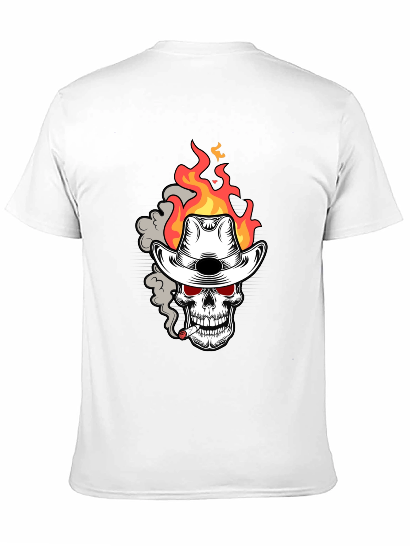 Flaming Skull Cowboy T-Shirt