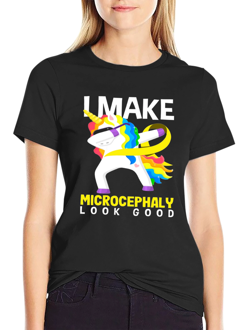 Microcephaly Awareness Dabbing Unicorn T-Shirt