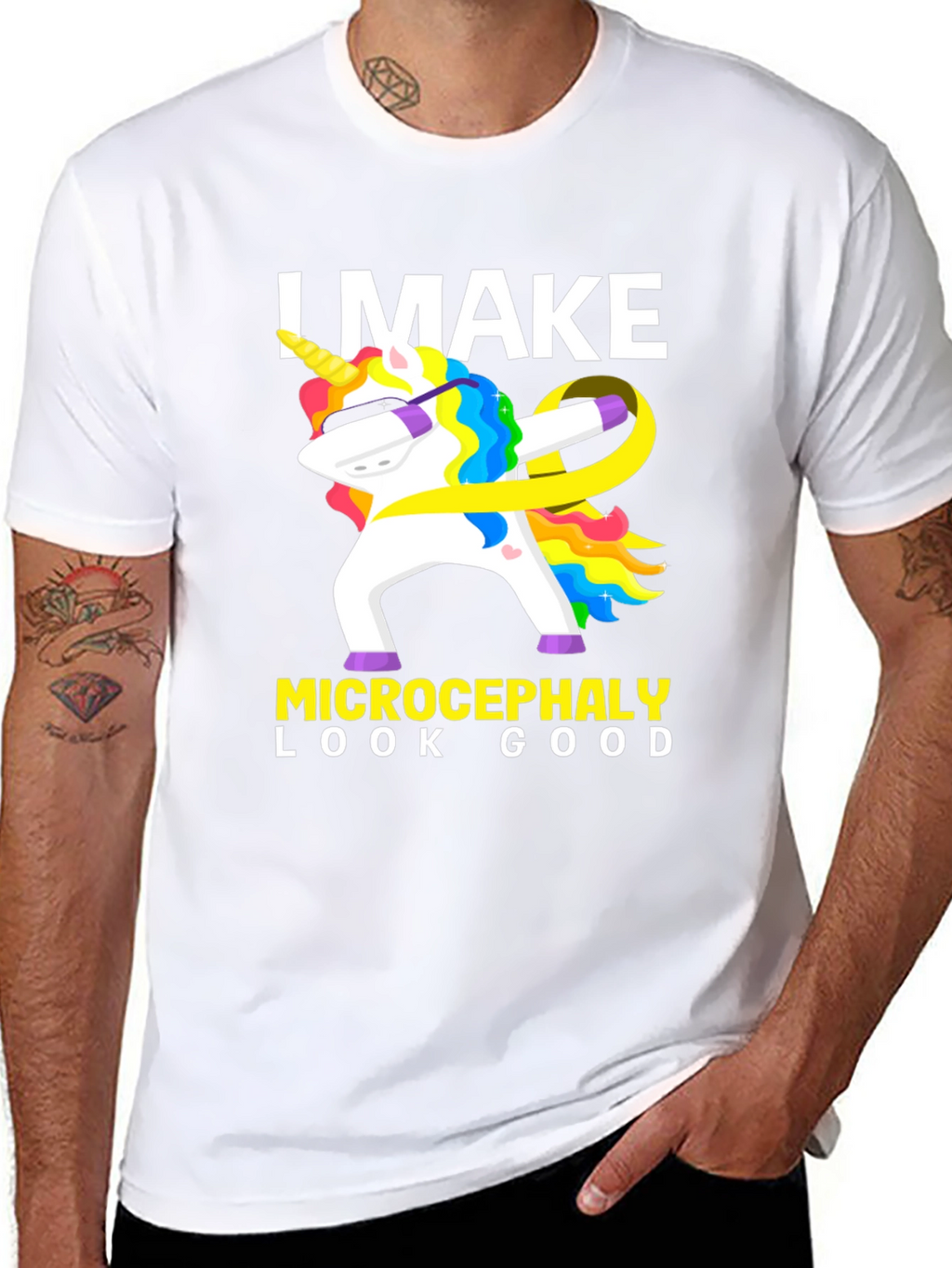 Microcephaly Awareness Dabbing Unicorn T-Shirt