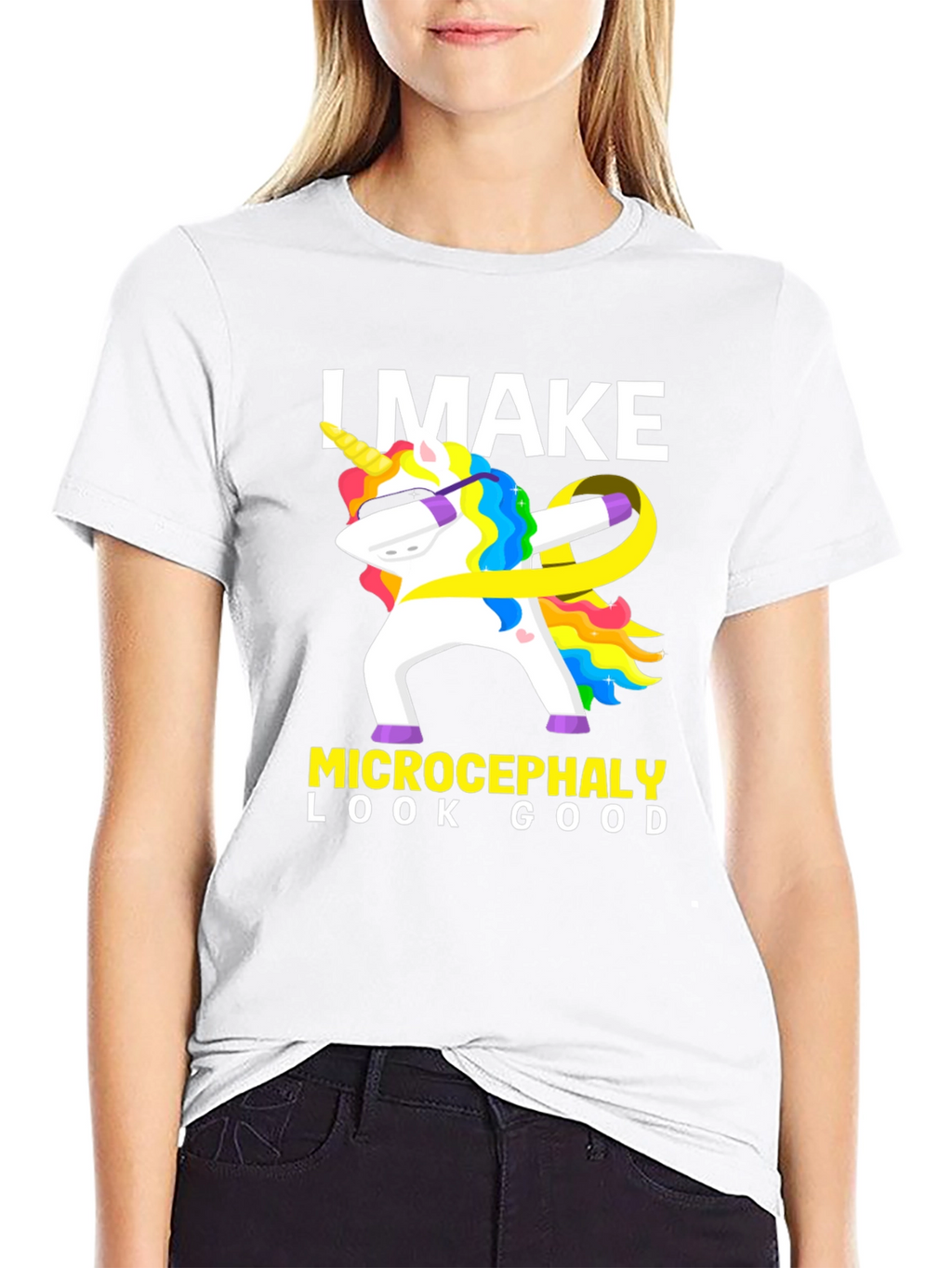 Microcephaly Awareness Dabbing Unicorn T-Shirt