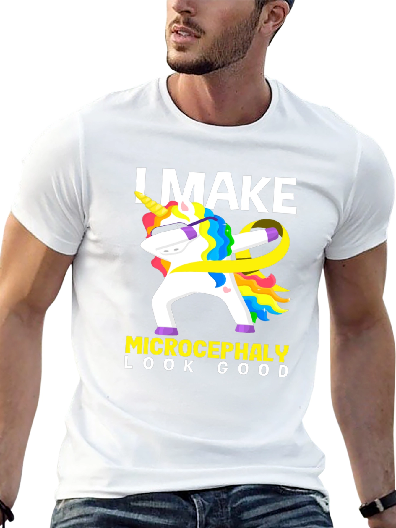 Microcephaly Awareness Dabbing Unicorn T-Shirt