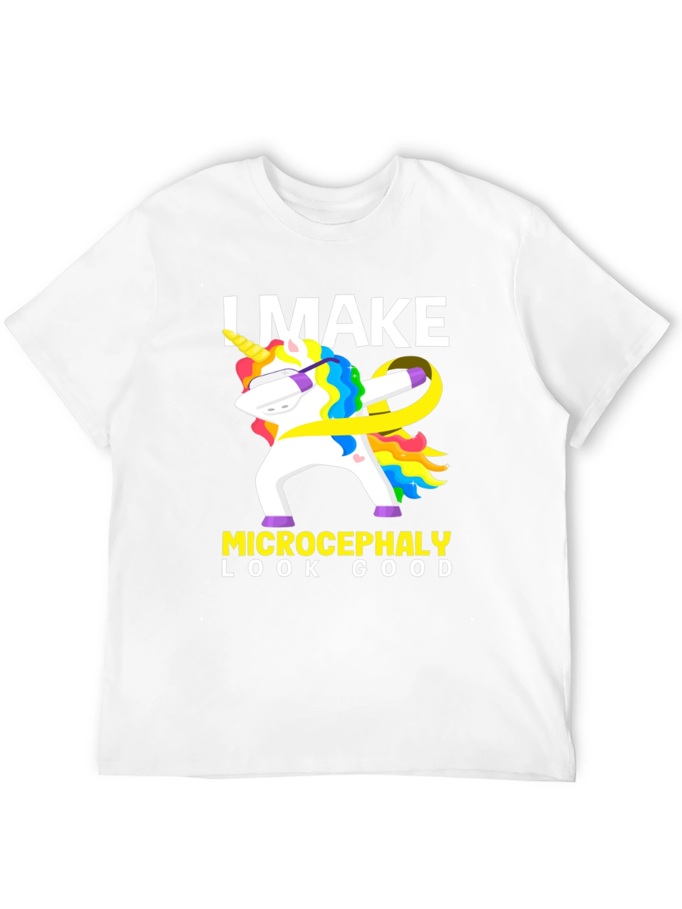 Microcephaly Awareness Dabbing Unicorn T-Shirt