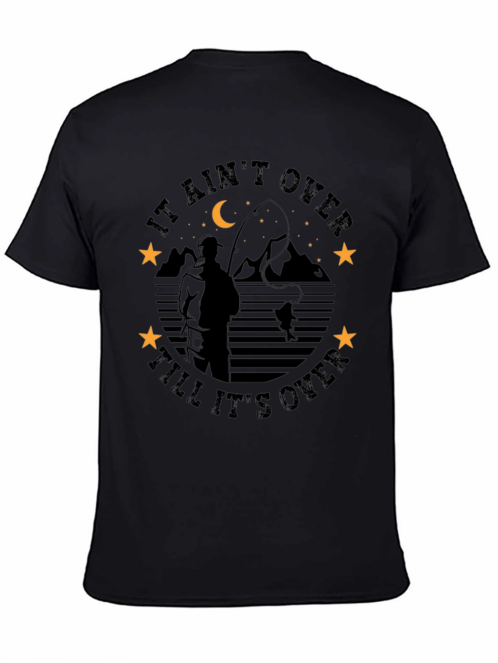 Fishing Silhouette T-Shirt - It Aint Over