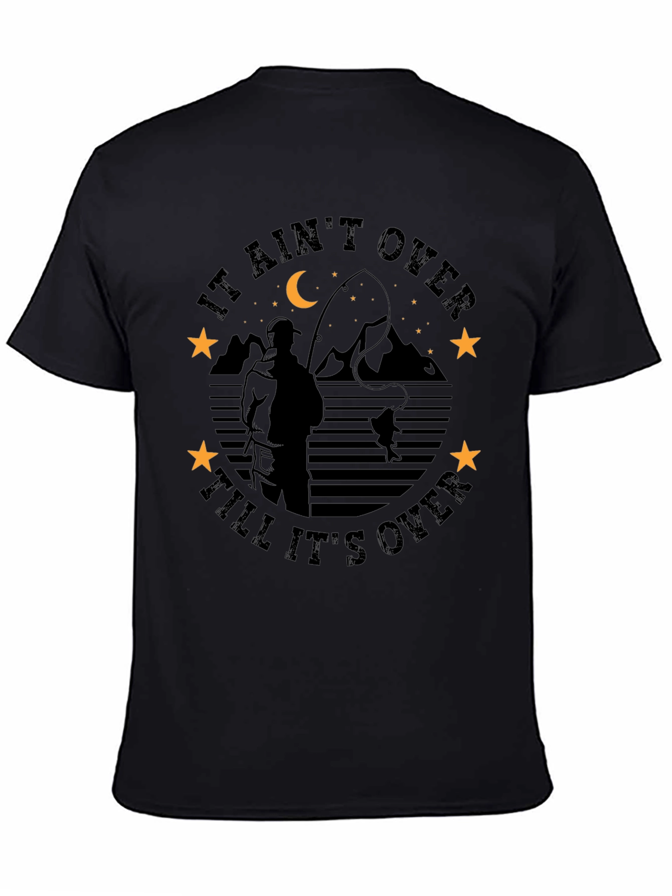 Fishing Silhouette T-Shirt - It Aint Over