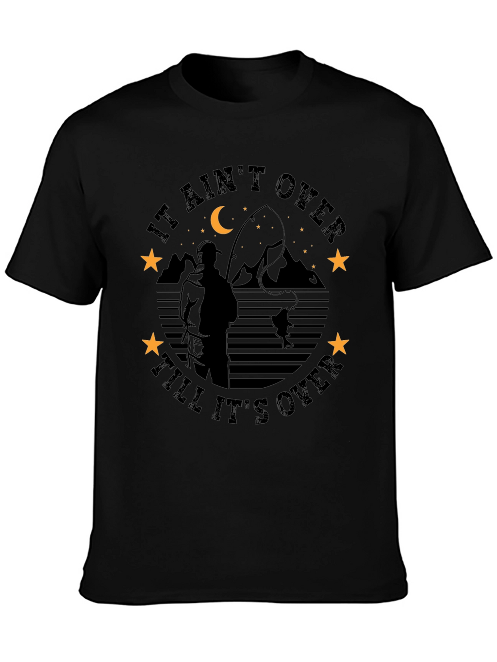 Fishing Silhouette T-Shirt - It Aint Over