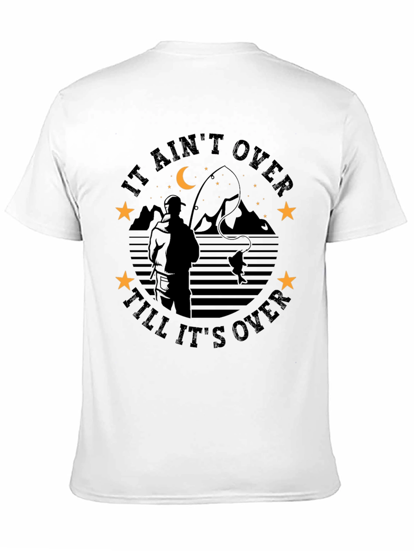 Fishing Silhouette T-Shirt - It Aint Over