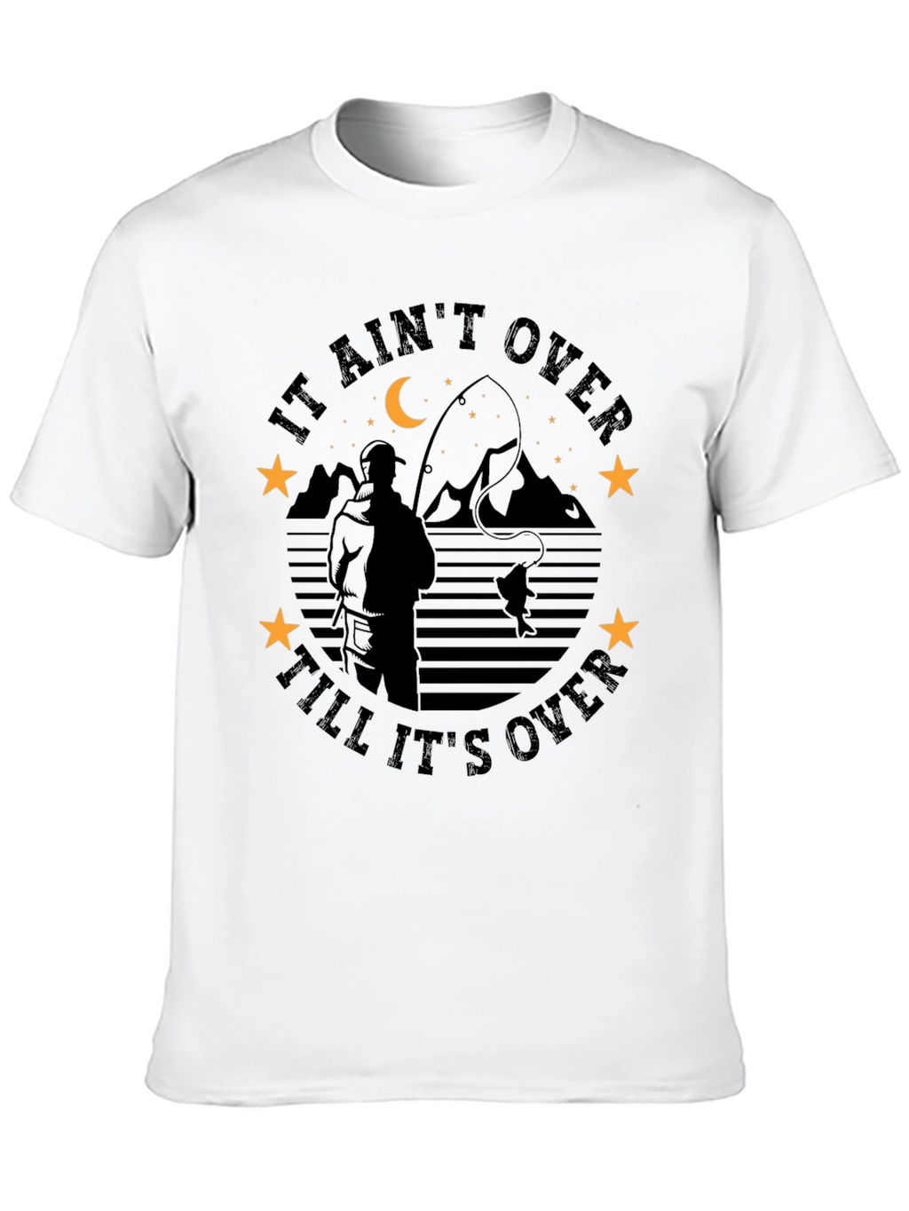 Fishing Silhouette T-Shirt - It Aint Over