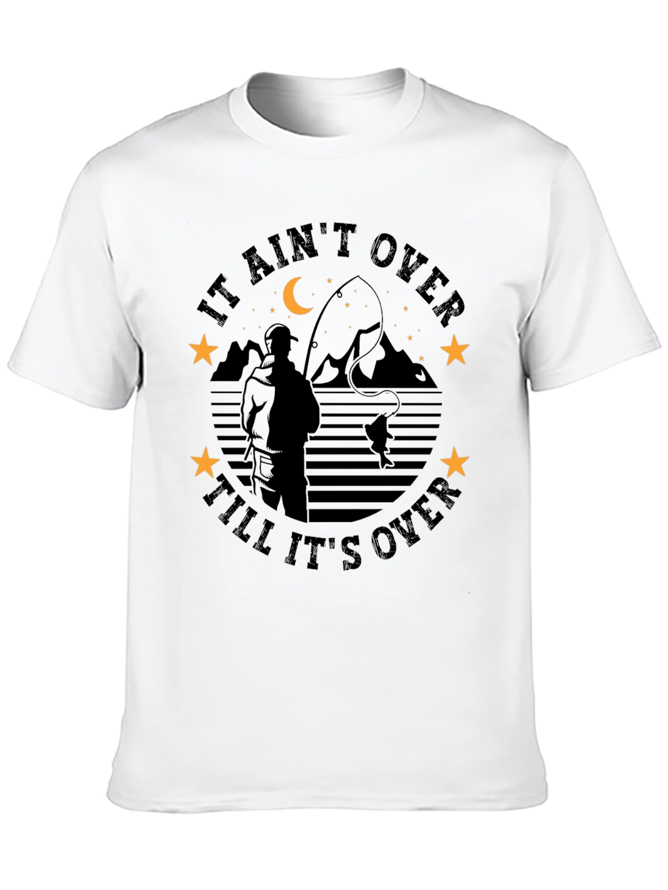 Fishing Silhouette T-Shirt - It Aint Over