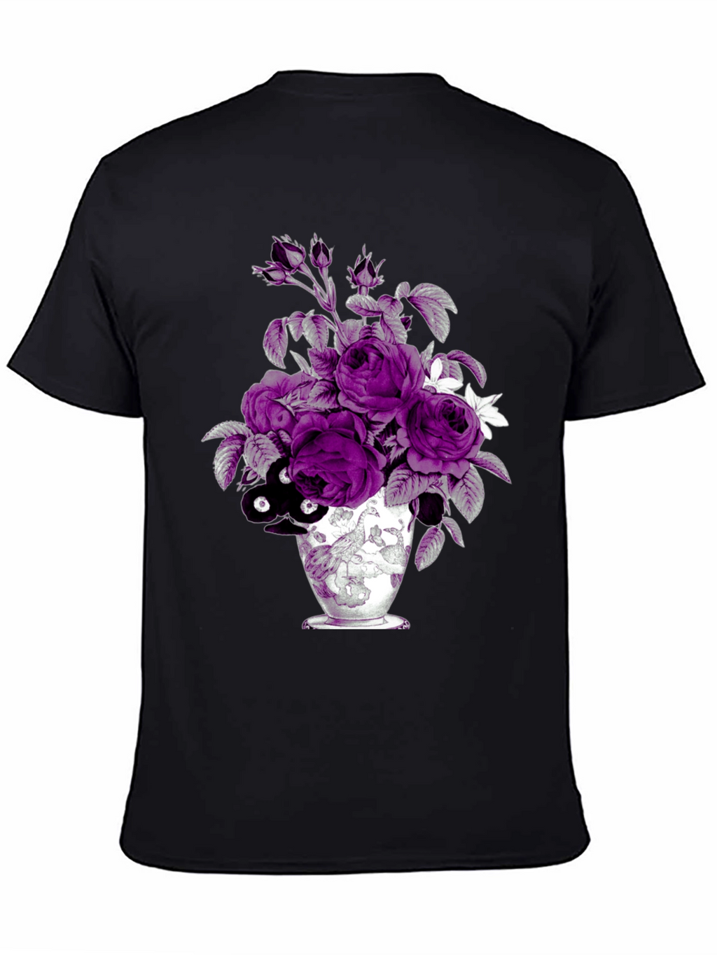 Floral Vase Graphic Tee - Unique Design