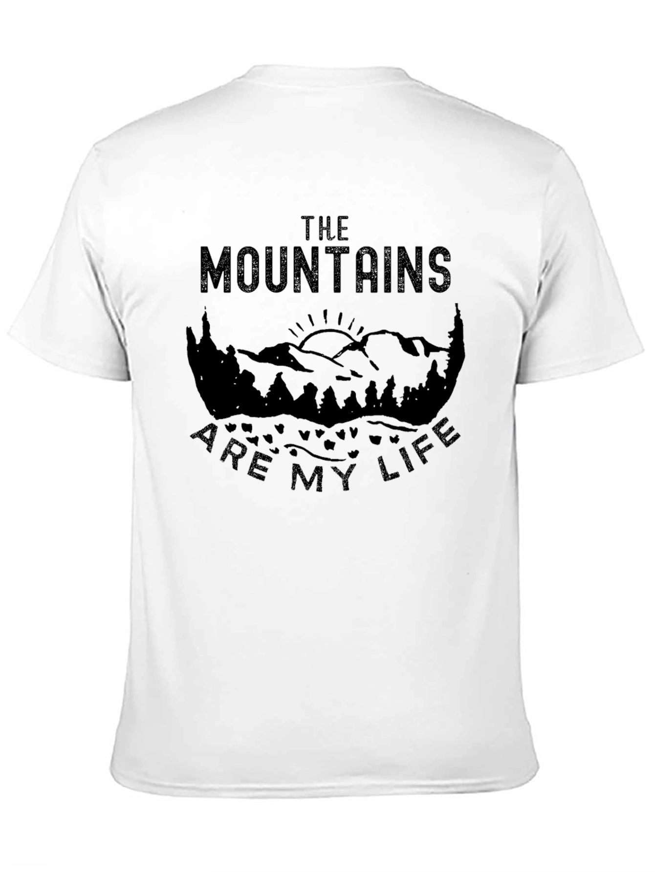 Mountains Are My Life Graphic Tee - Black