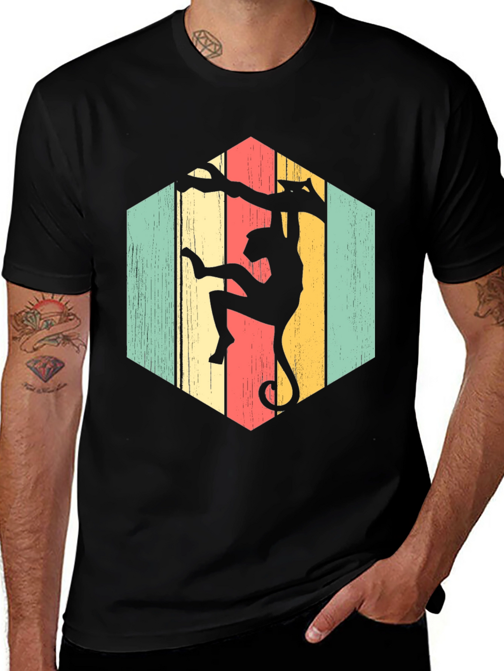 Monkeying Around Retro Graphic T-Shirt
