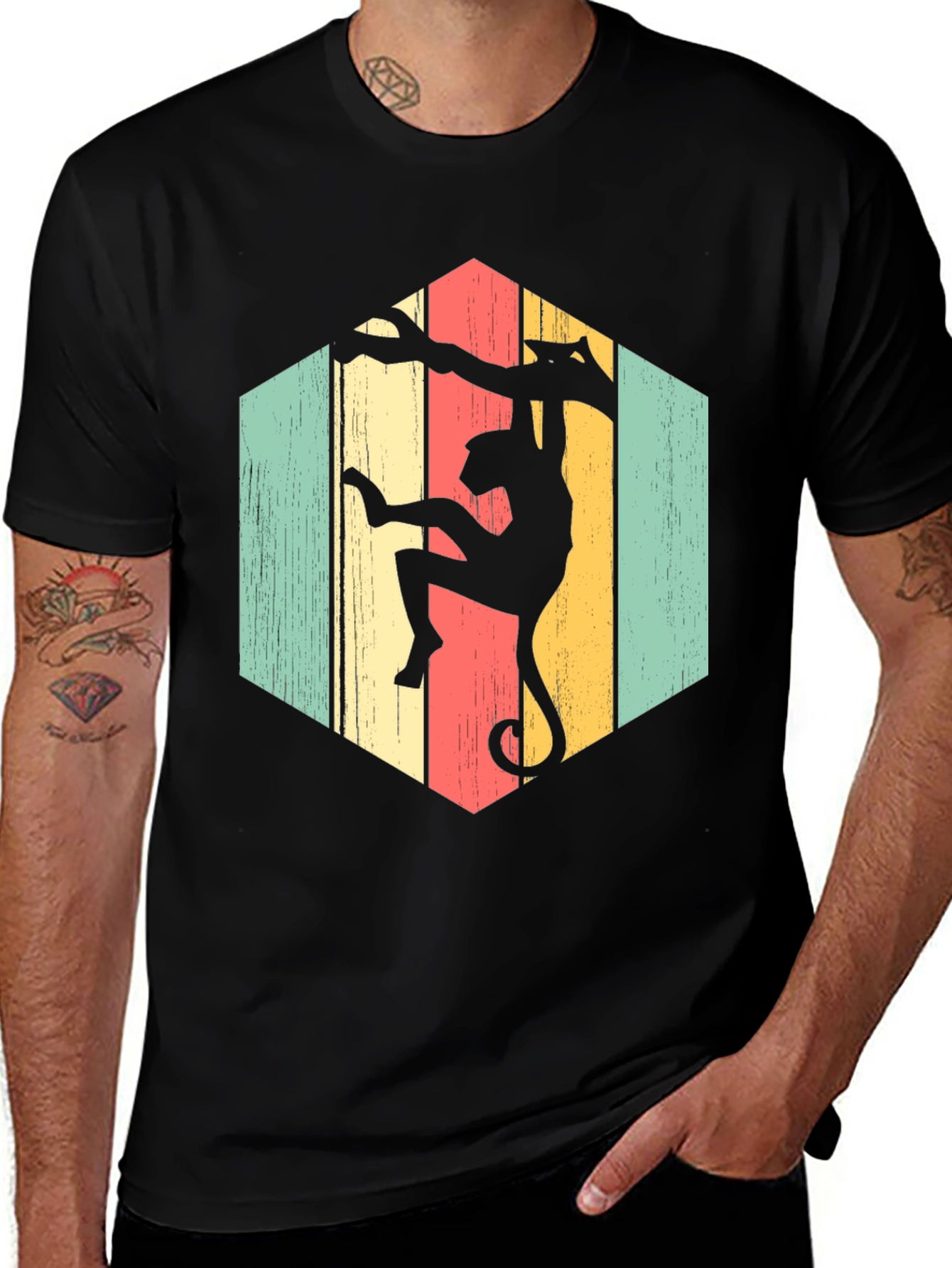Monkeying Around Retro Graphic T-Shirt