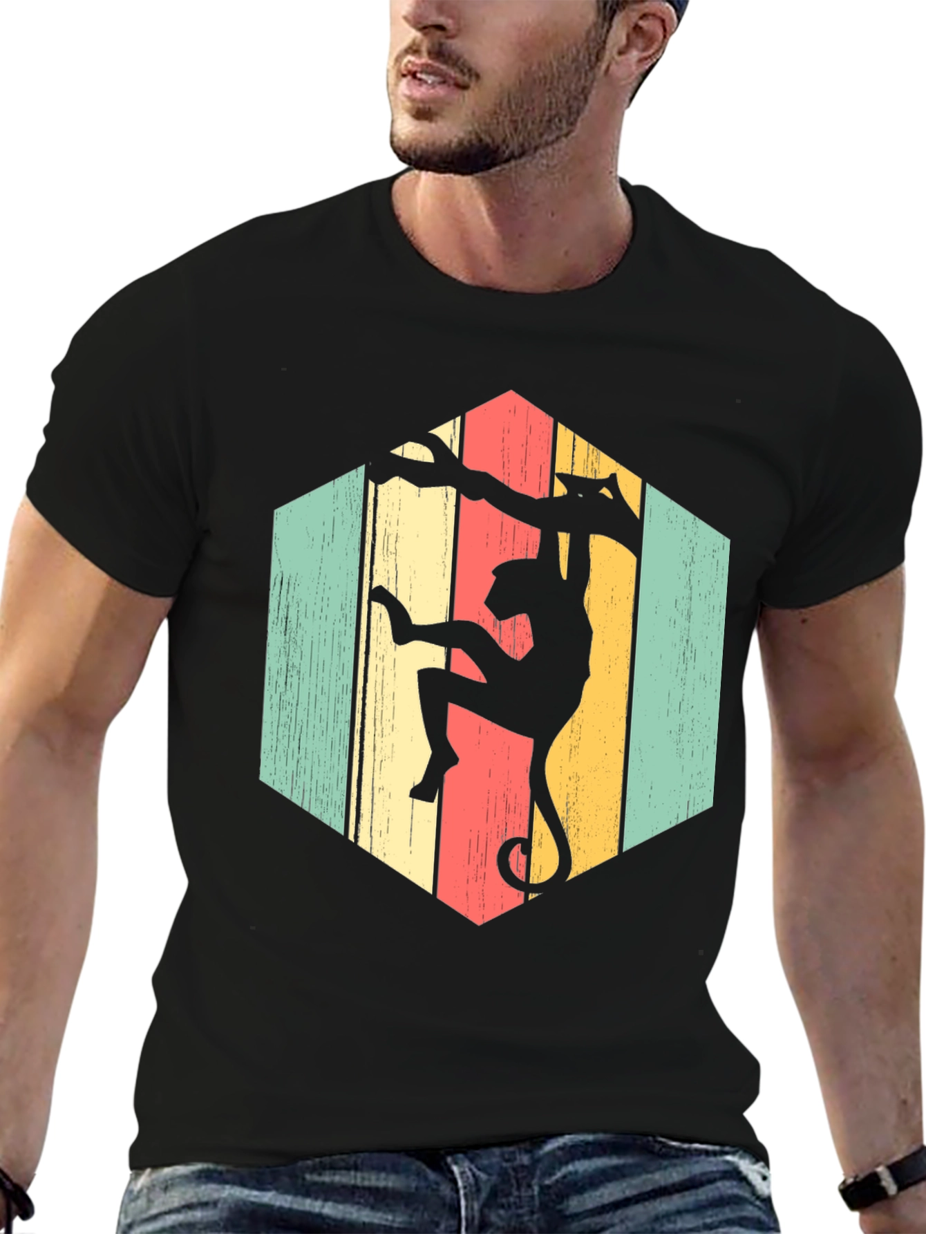 Monkeying Around Retro Graphic T-Shirt