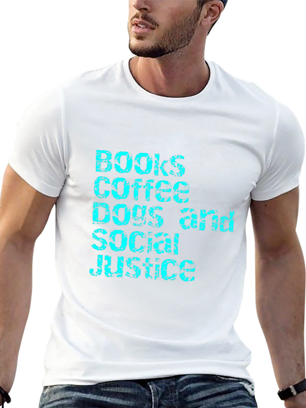 Books Coffee Dogs Social Justice T-Shirt