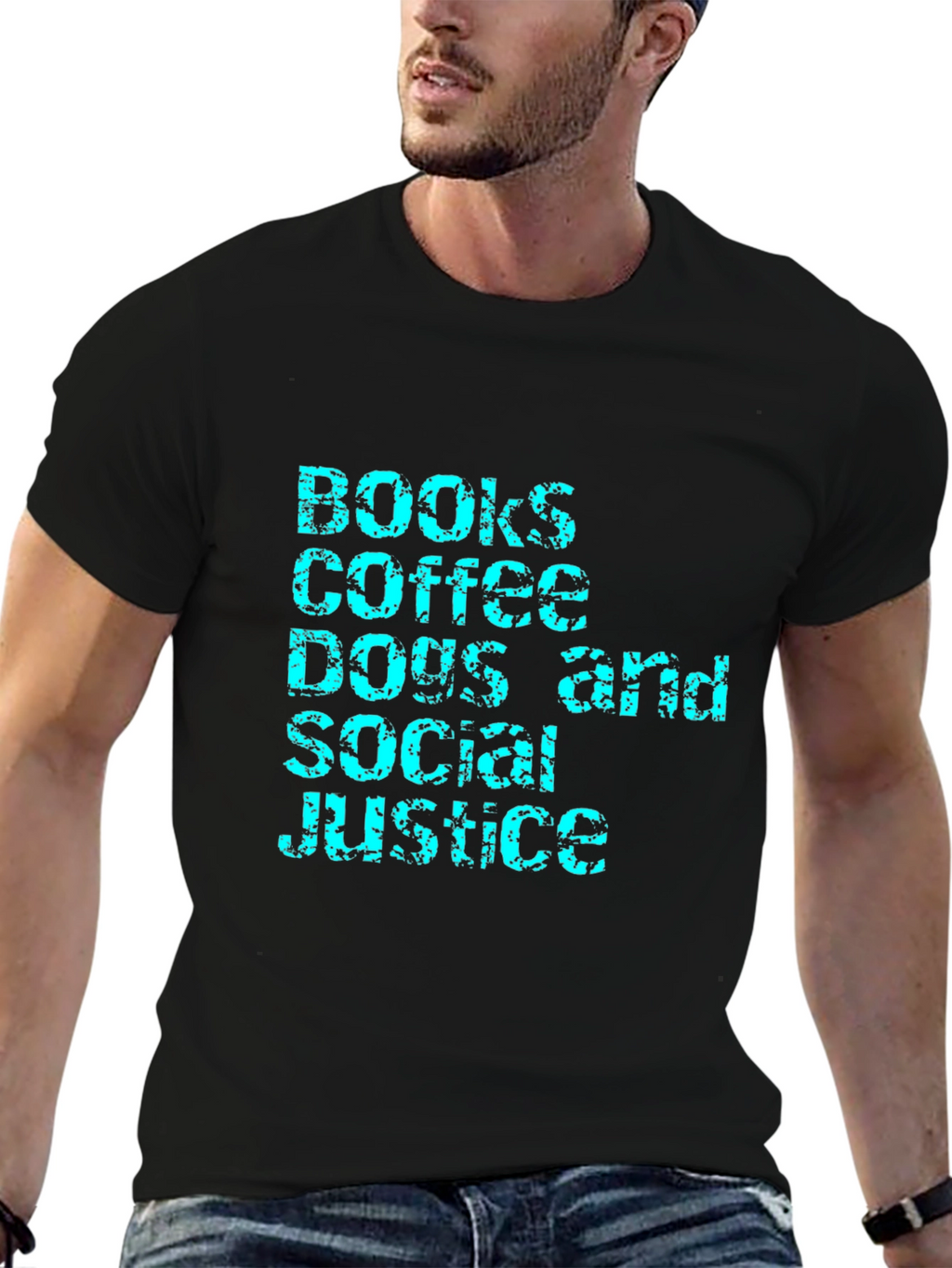 Books Coffee Dogs Social Justice T-Shirt