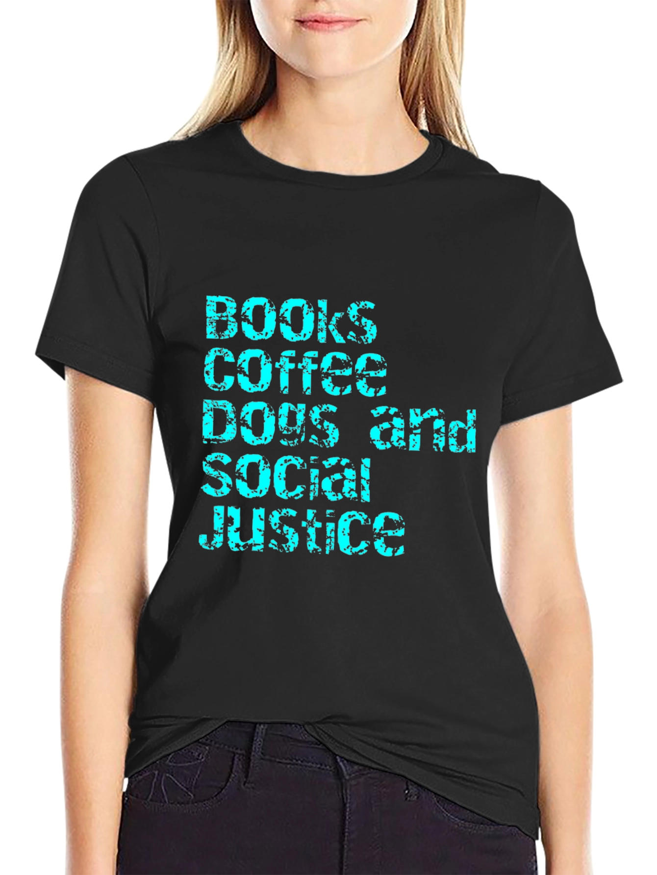 Books Coffee Dogs Social Justice T-Shirt