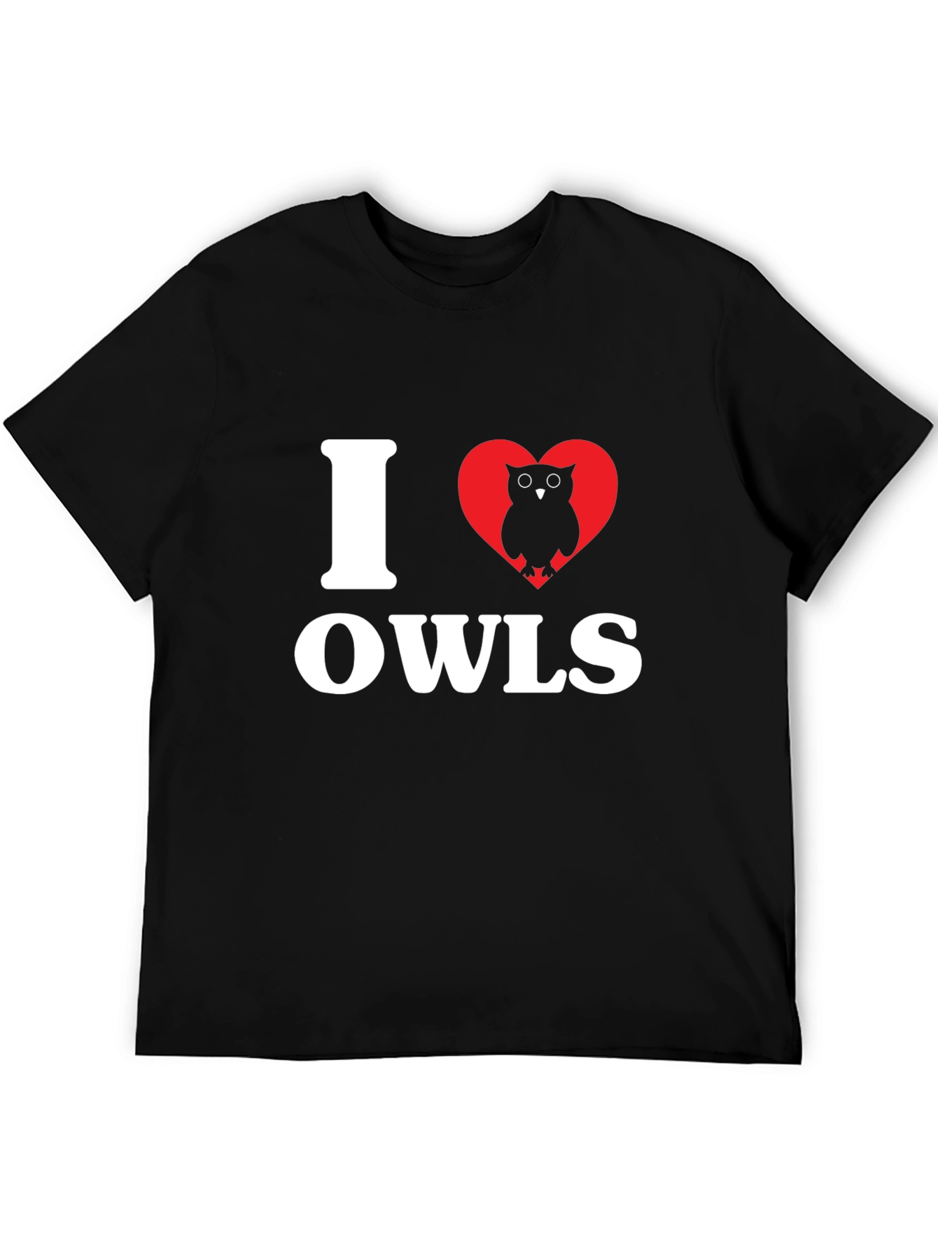 I Love Owls Graphic T-Shirt - Casual Cotton Tee